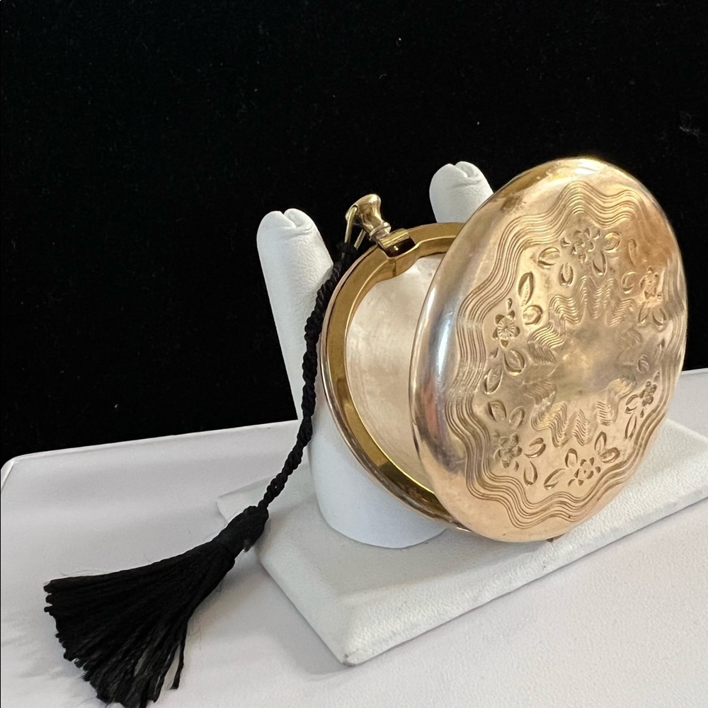 Vintage Compact Gold Tone Mirrored